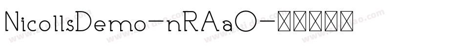 NicollsDemo-nRAaO字体转换