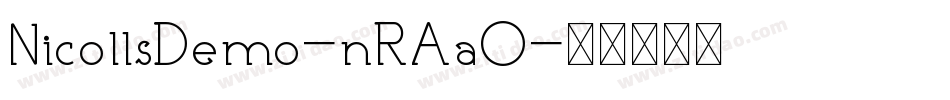 NicollsDemo-nRAaO字体转换