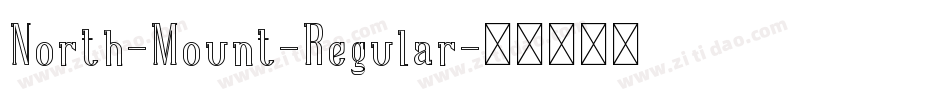 North-Mount-Regular字体转换