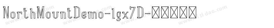NorthMountDemo-lgx7D字体转换