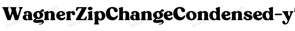 WagnerZipChangeCondensed-y71M字体转换