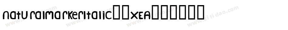 NaturalMarkerItalic-8XEA字体转换