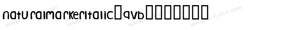 NaturalMarkerItalic-qvB5字体转换
