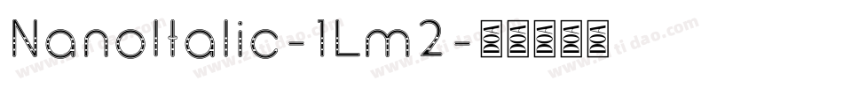 NanoItalic-1Lm2字体转换