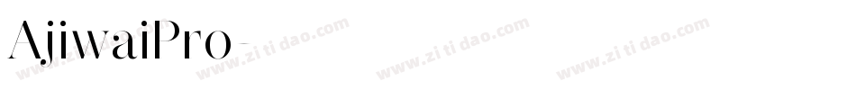 AjiwaiPro字体转换