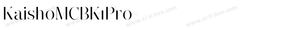 KaishoMCBK1Pro字体转换