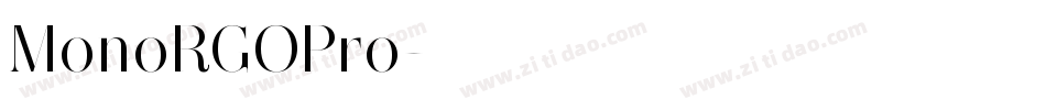 MonoRGOPro字体转换
