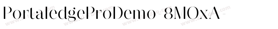 PortaledgeProDemo-8MOxA字体转换