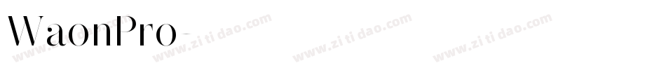 WaonPro字体转换