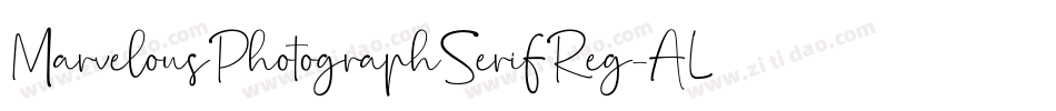 MarvelousPhotographSerifReg-ALJYA字体转换