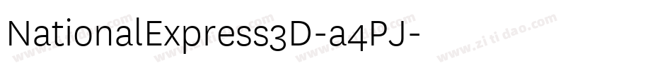 NationalExpress3D-a4PJ字体转换