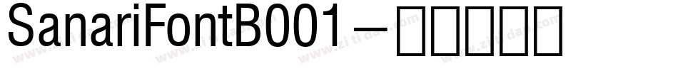 SanariFontB001字体转换