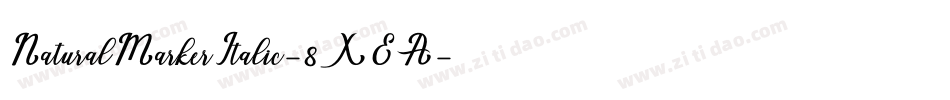 NaturalMarkerItalic-8XEA字体转换