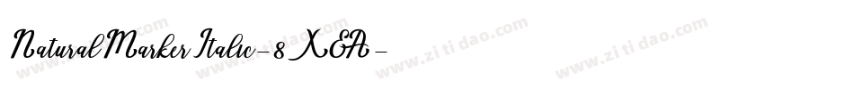 NaturalMarkerItalic-8XEA字体转换