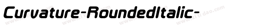 Curvature-RoundedItalic字体转换