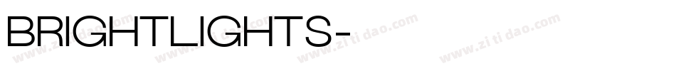brightlights字体转换