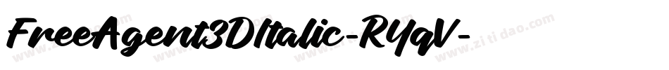FreeAgent3DItalic-RYqV字体转换