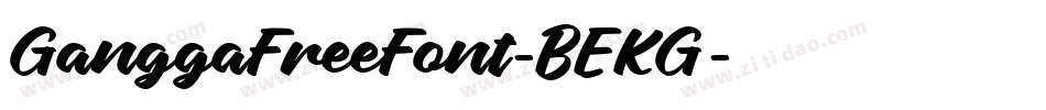 GanggaFreeFont-BEKG字体转换