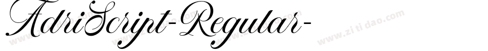 AdriScript-Regular字体转换