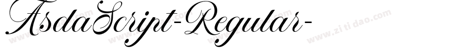 AsdaScript-Regular字体转换