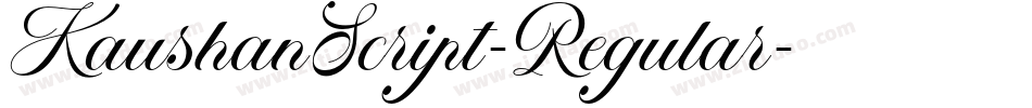 KaushanScript-Regular字体转换