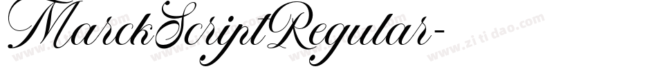 MarckScriptRegular字体转换