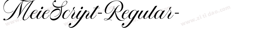 MeieScript-Regular字体转换