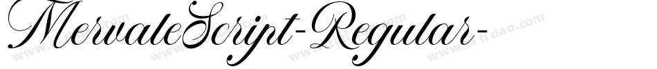 MervaleScript-Regular字体转换