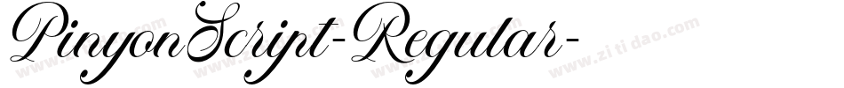 PinyonScript-Regular字体转换
