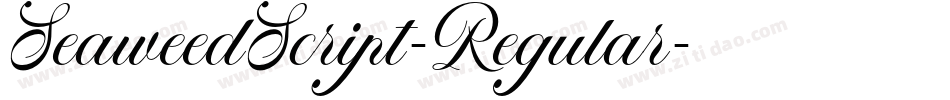 SeaweedScript-Regular字体转换