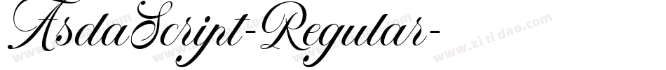 AsdaScript-Regular字体转换