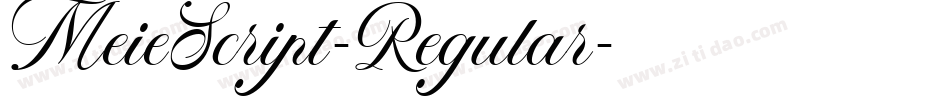 MeieScript-Regular字体转换