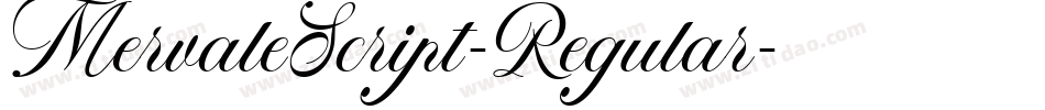 MervaleScript-Regular字体转换