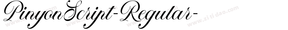 PinyonScript-Regular字体转换