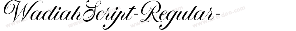 WadiahScript-Regular字体转换