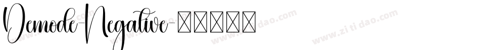 Demode-Negative字体转换