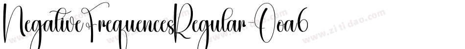 NegativeFrequencesRegular-Ooa6字体转换