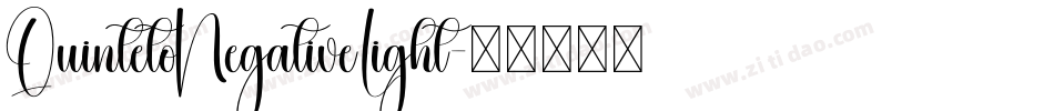 QuintetoNegativeLight字体转换