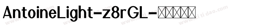 AntoineLight-z8rGL字体转换