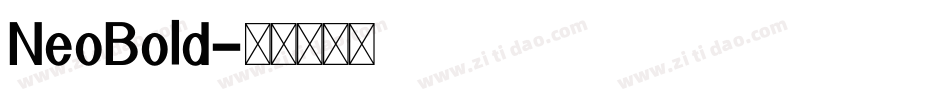 NeoBold字体转换