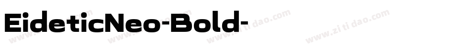 EideticNeo-Bold字体转换