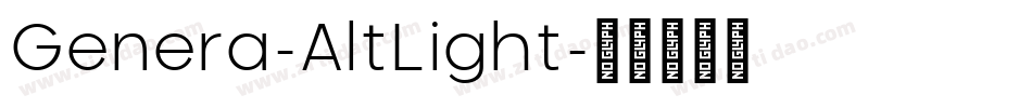 Genera-AltLight字体转换