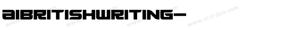 AIBritishWriting字体转换