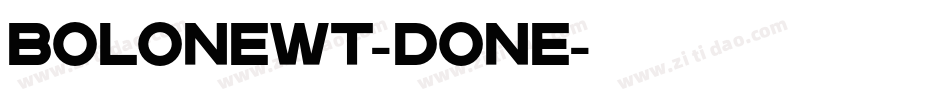 Bolonewt-DOnE字体转换