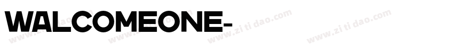 WalcomeOne字体转换