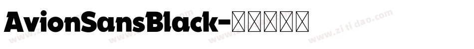 AvionSansBlack字体转换