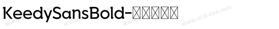 KeedySansBold字体转换