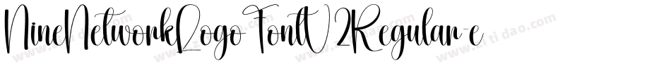 NineNetworkLogoFontV2Regular-eO0x字体转换
