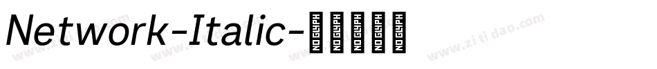 Network-Italic字体转换