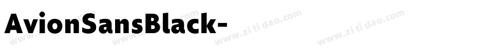 AvionSansBlack字体转换